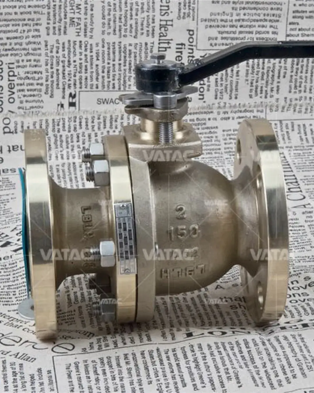 Válvula de esfera flangeada em bronze para aplicações industriais