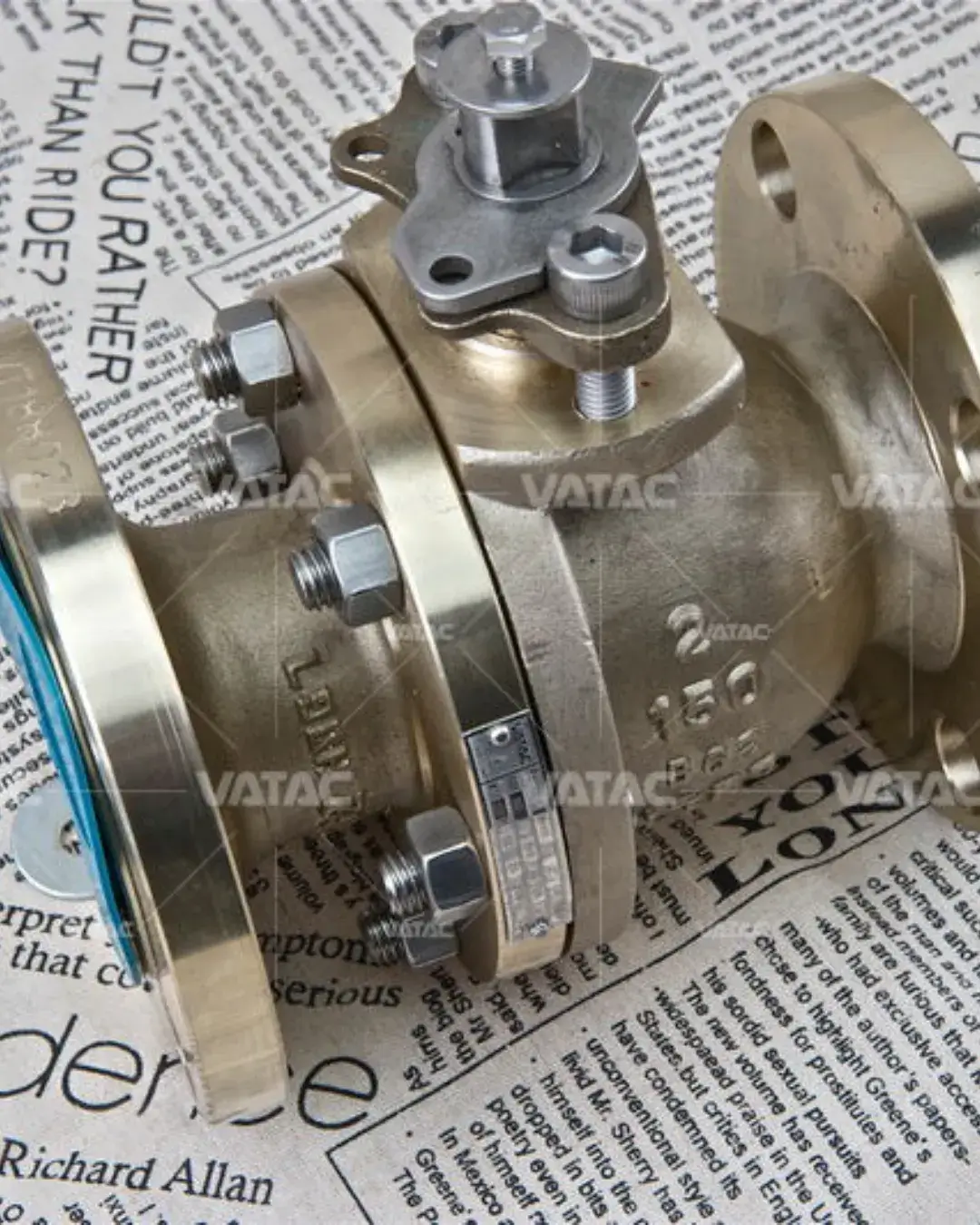 Válvula de esfera em bronze com flanges para sistemas de alta resistência