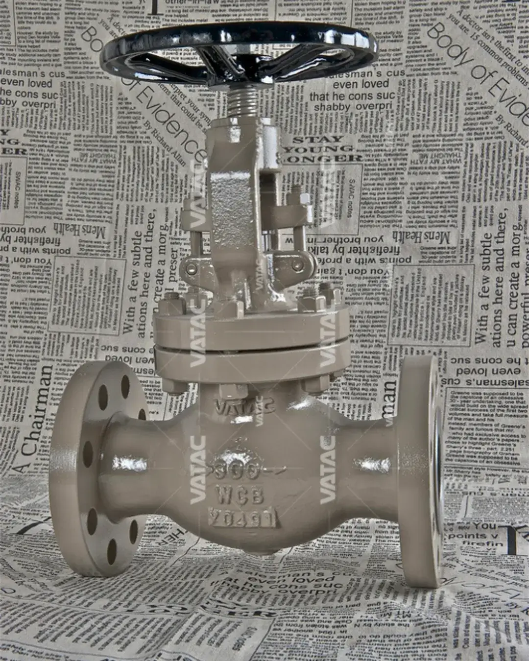 Válvula gaveta industrial bege em aço carbono WCB - HGS Brasil