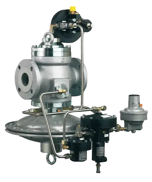 Regulador de gás piloto operado Terval para aplicações industriais de alta pressão